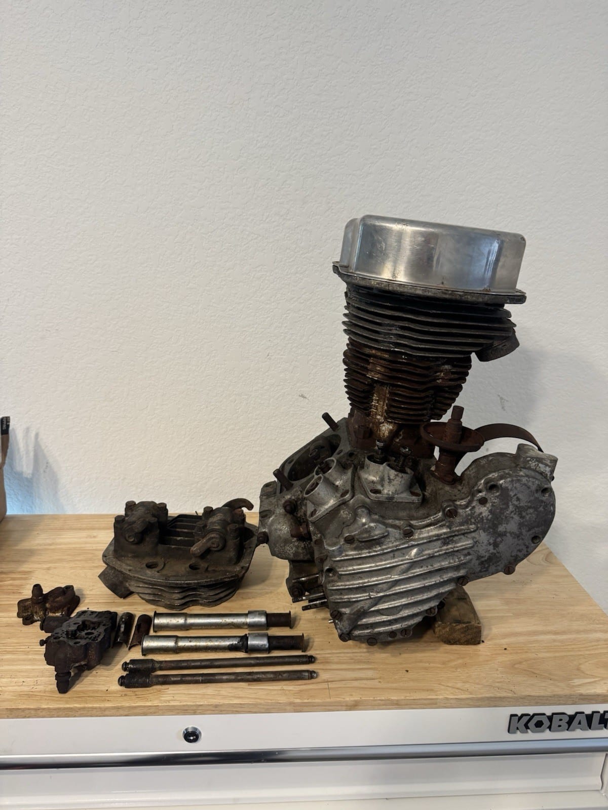 1948 Harley-Davidson FL Panhead Motor Project Engine- Good VIN -  Needs Repairs
