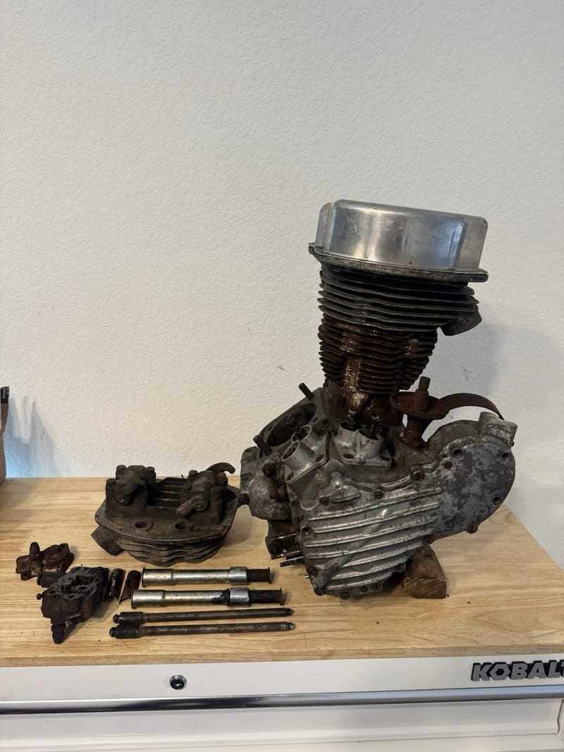 1948 Harley-Davidson FL Panhead Motor Project Engine - Needs Repairs