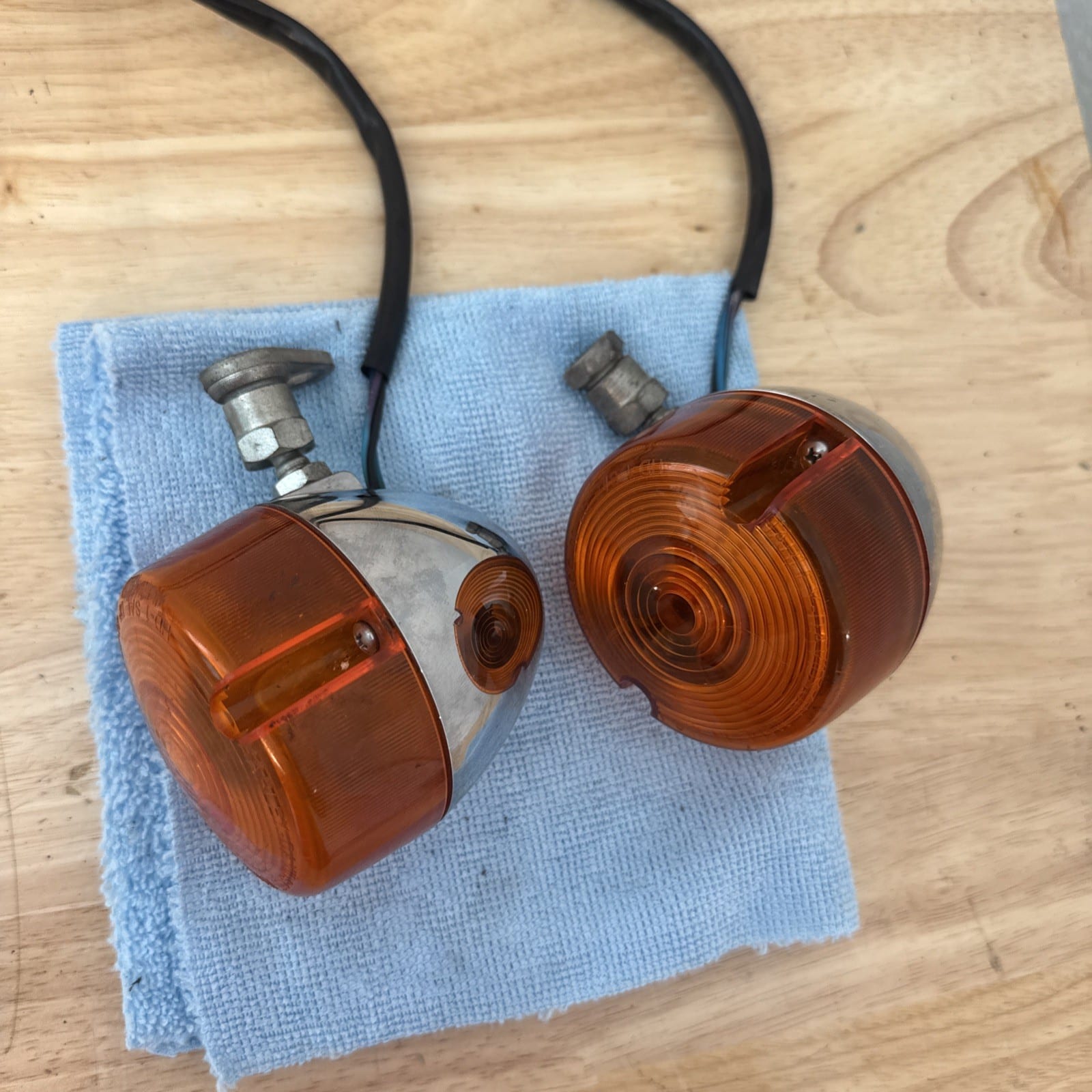00-06 Harley Softail Fatboy FLSTF Front Left Right Turn Signal Indicator Lights