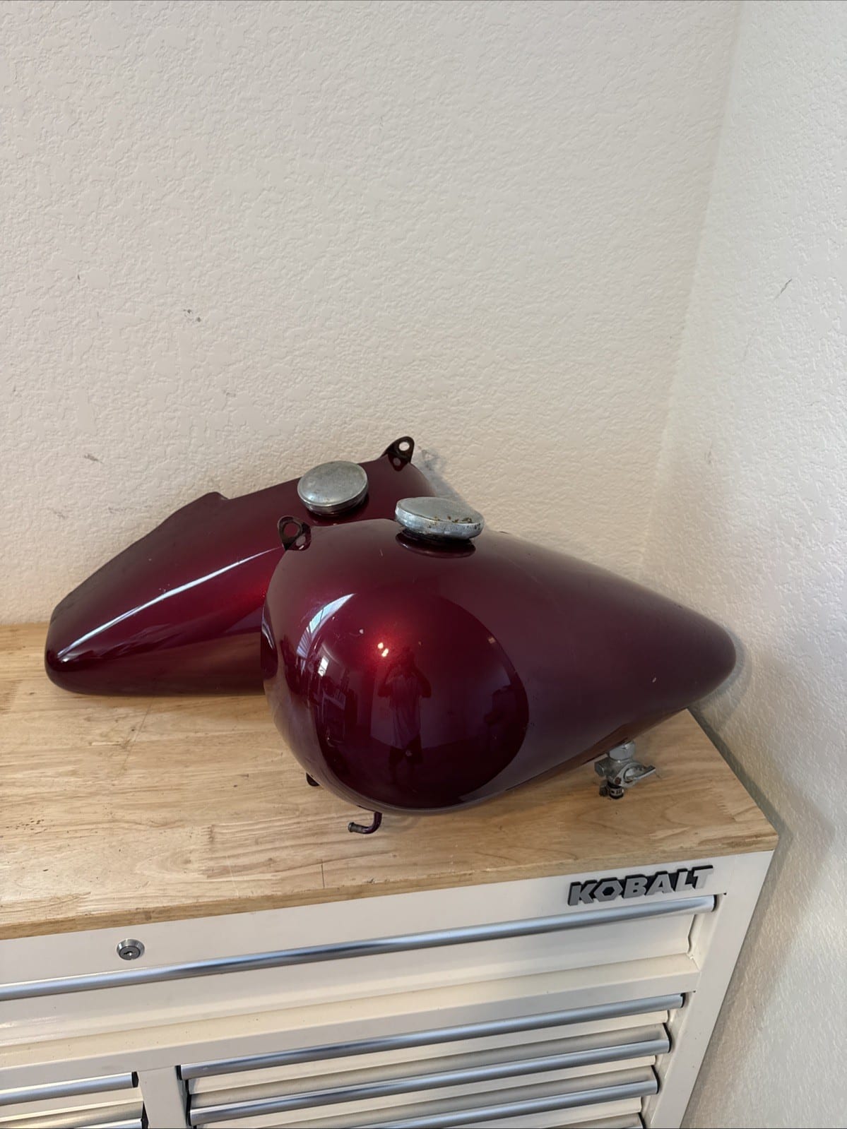 Harley Shovel 5 Gallon Split Gas Tank Shovelhead Panhead Shovel Chopper Burgundy